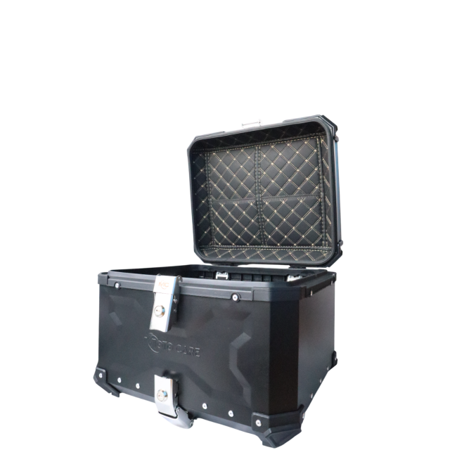 MOTOCARE ALUMINIUM 55 LITRE MX BLACK TOP BOX