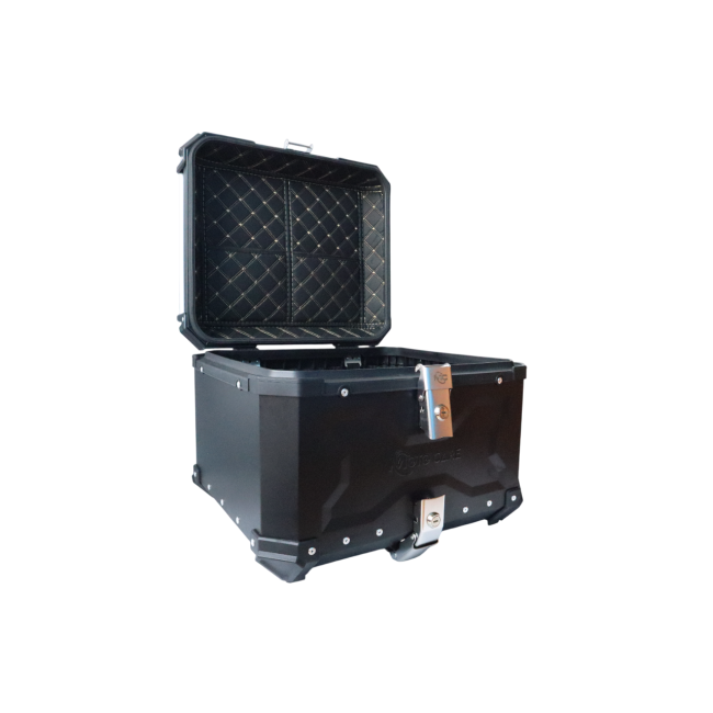 MOTOCARE ALUMINIUM 55 LITRE MX BLACK TOP BOX