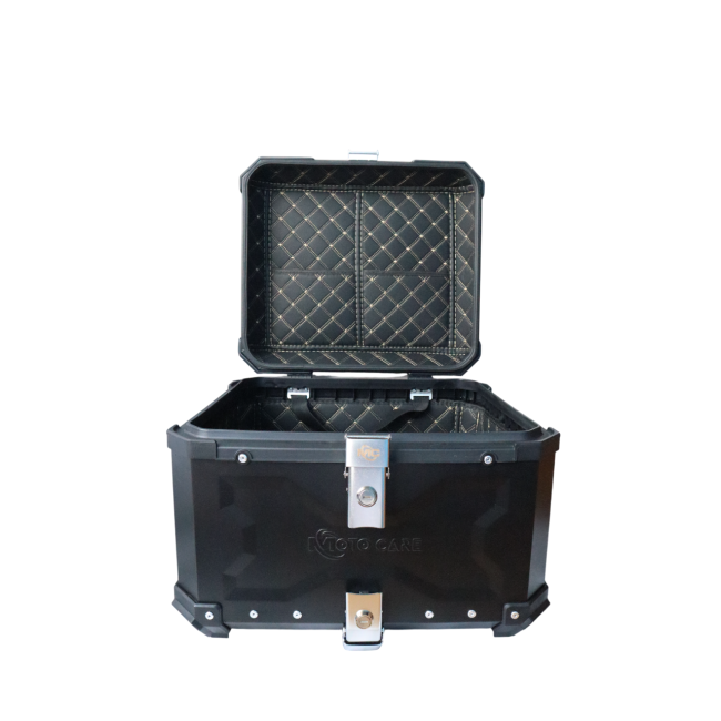 MOTOCARE ALUMINIUM 55 LITRE MX BLACK TOP BOX