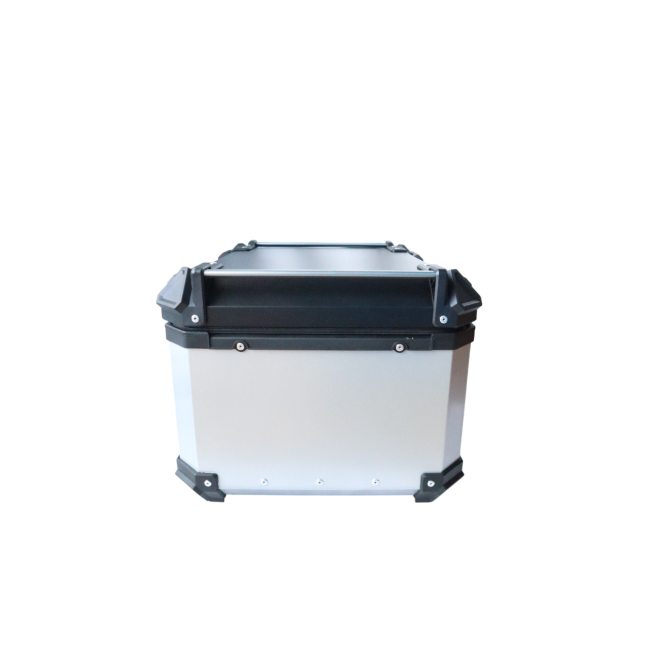 MOTOCARE ALUMINIUM 55 LITRE MX SILVER TOP BOX