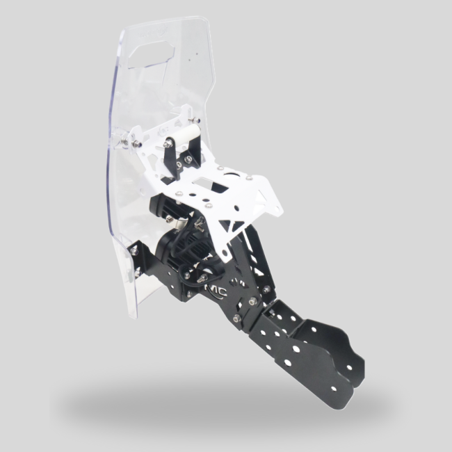 MotoCare Mantis Rally Tower Touring Windshield with Clamp Kit for Hero Xpulse 200 4V | Adjustable Adventure Windshield