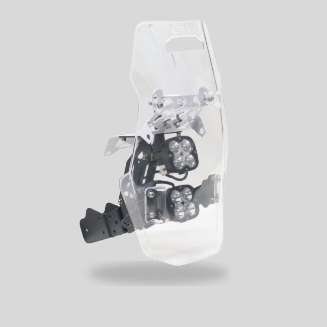 MotoCare Mantis Rally Tower Windshield for Hero XPulse 210 | Touring Windscreen with Clamp Kit | Adjustable & Aerodynamic