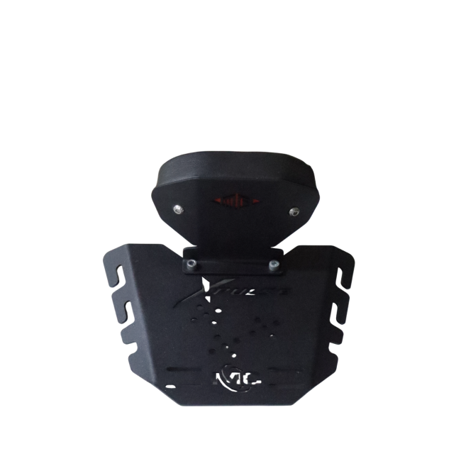 MotoCare CNC Carrier with Backrest for Hero XPulse 210 | Rear Luggage Rack with Pillion Back Support | Touring Comfort Accessory