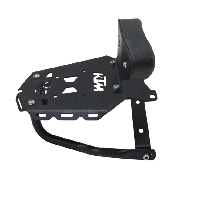 MotoCare CNC Carrier with Backrest for 2025 KTM Adventure 250 & 390 | Heavy Duty Luggage Rack & Pillion Support