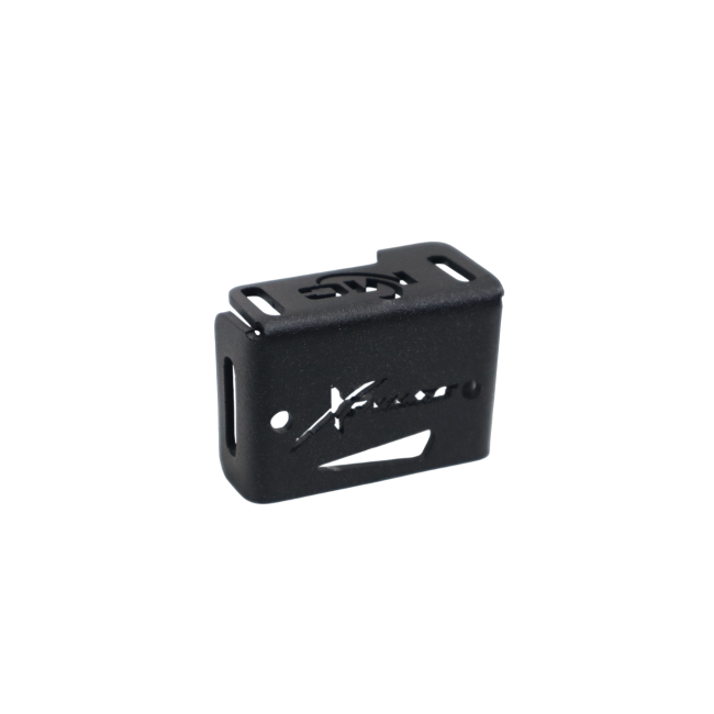 MotoCare Disc Oil Cap (Black/Red) for Hero XPulse 210 | Stainless Steel Brake Master Cylinder Cover
