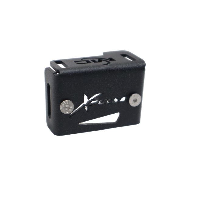 MotoCare Disc Oil Cap (Black/Red) for Hero XPulse 210 | Stainless Steel Brake Master Cylinder Cover