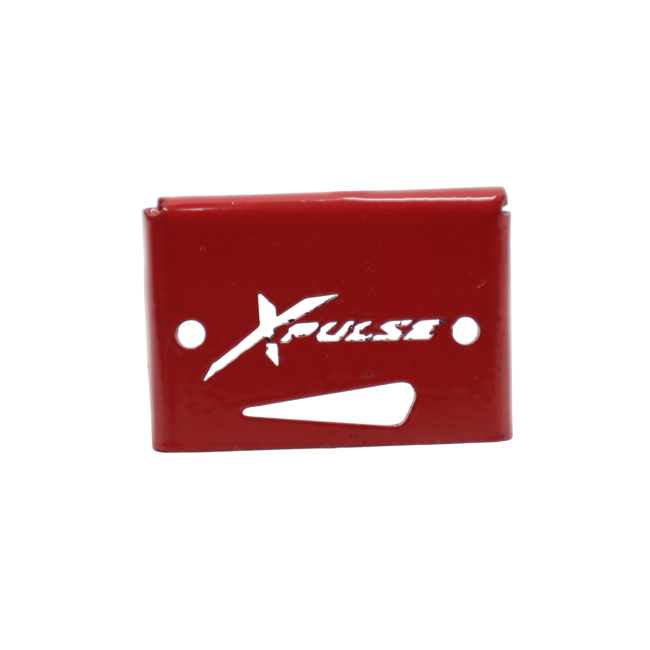 MotoCare Disc Oil Cap (Black/Red) for Hero XPulse 210 | Stainless Steel Brake Master Cylinder Cover