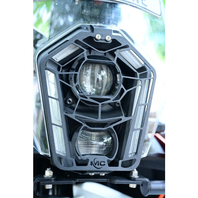 MotoCare Headlight Grill for 2025 KTM Adventure 250 & 390 | Heavy Duty Headlamp Protection Guard with Rugged Styling