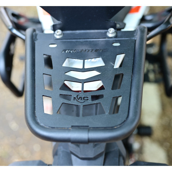 MotoCare Pipe Carrier with Backrest for 2025 KTM Adventure 250 & 390 | Heavy Duty Luggage Rack & Pillion Back Support