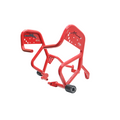 MotoCare Crash Guard with Dual Sliders (Red) for Hero XPulse 210 | Heavy Duty Engine Protection Guard