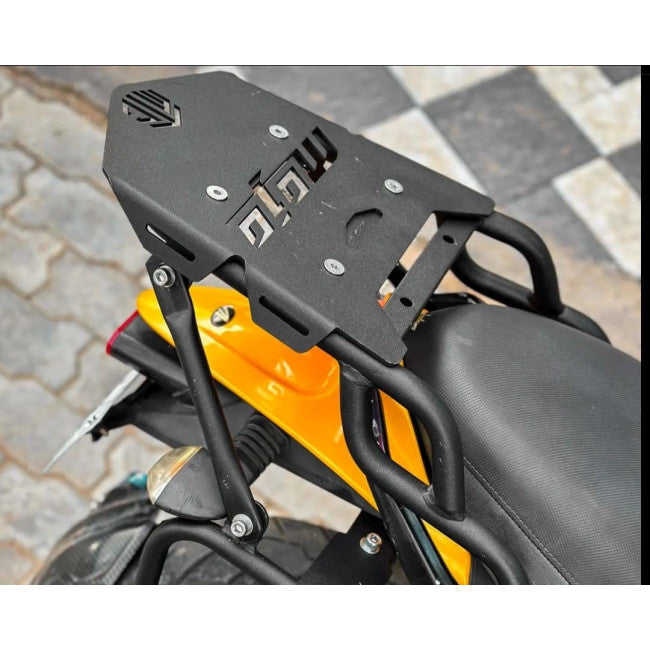 MotoCare Pipe Carrier for Mahindra Mojo | Heavy Duty Rear Luggage Carrier Rack