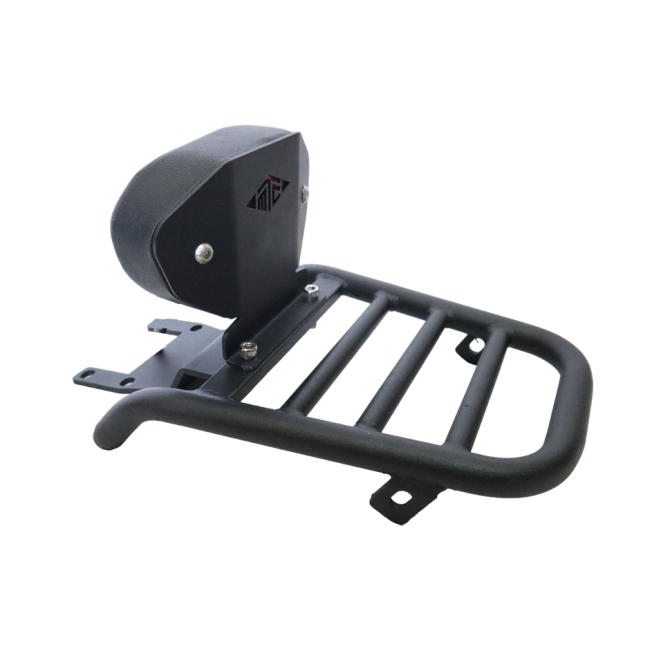 MotoCare Pipe Carrier with Backrest for TVS Apache RTR 160 | Rear Luggage Carrier & Passenger Back Support