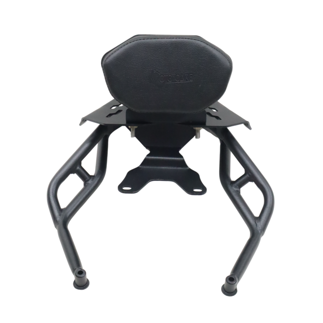 MotoCare Pipe Carrier with Backrest for TVS Apache RTX 300 – Heavy Duty Rear Luggage Rack with Pillion Support