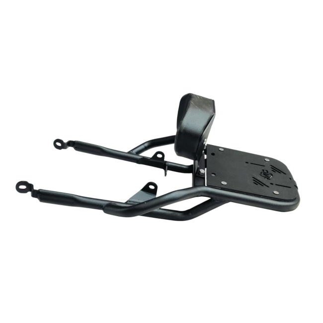MotoCare Pipe Carrier with Backrest for Honda CB350 | Heavy Duty Luggage Rack with Pillion Back Support