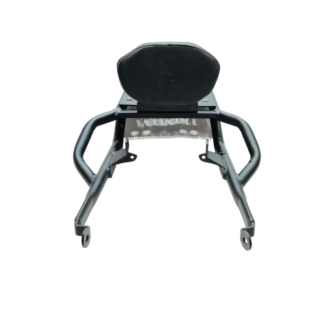 MotoCare Pipe Carrier with Backrest for Honda CB350 | Heavy Duty Luggage Rack with Pillion Back Support