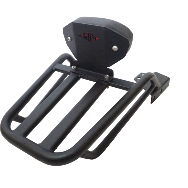 Motocare Pipe Carrier with Backrest for Yamaha FZS 25 | Heavy Duty Rear Luggage Rack with Pillion Support