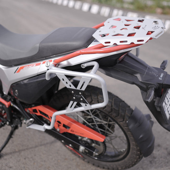 MotoCare Pipe Carrier with Backrest for Hero XPulse 210 | Heavy Duty Luggage Rack | Touring Comfort Support