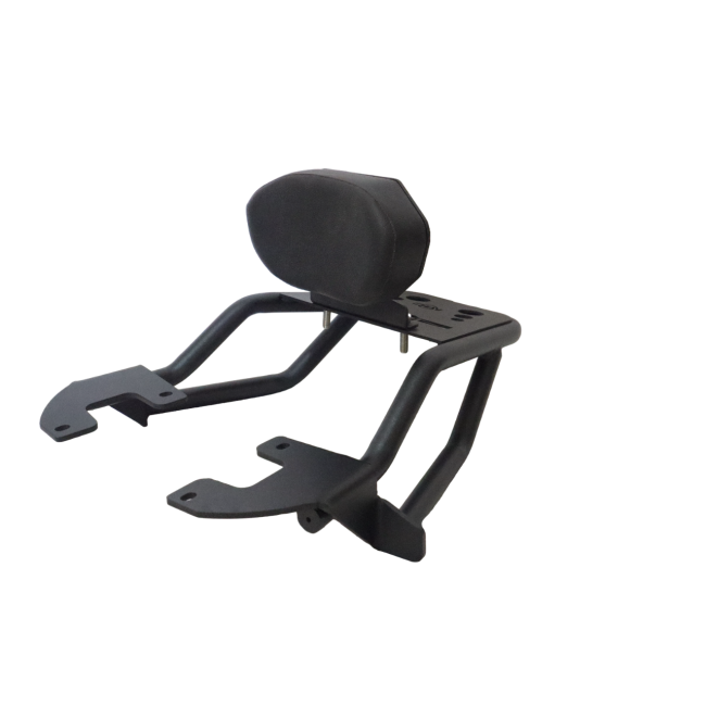MotoCare Pipe Carrier with Backrest for Hero Mavrick 440 | Heavy Duty Luggage Rack with Pillion Back Support