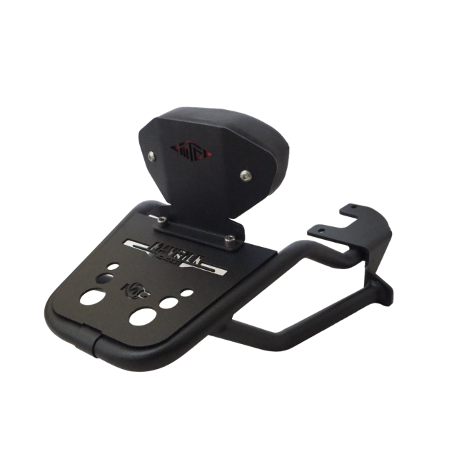 MotoCare Pipe Carrier with Backrest for Hero Mavrick 440 | Heavy Duty Luggage Rack with Pillion Back Support
