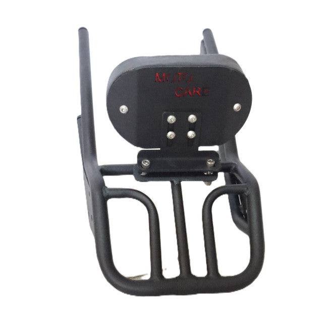 MotoCare Pipe Carrier with Backrest for Royal Enfield Super Meteor 650 | Pillion Support Rack