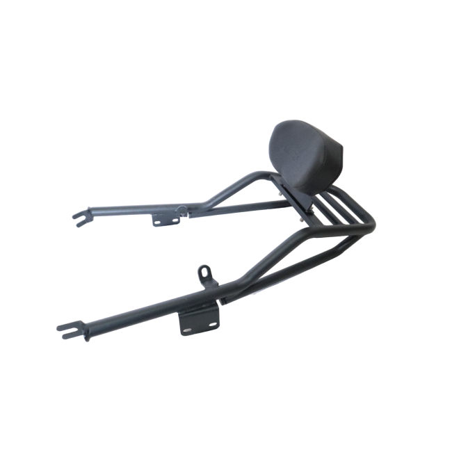 MotoCare Pipe Carrier with Backrest for Yezdi Roadster 2024 | Heavy Duty Luggage Rack with Pillion Back Support for Touring & Comfort Riding