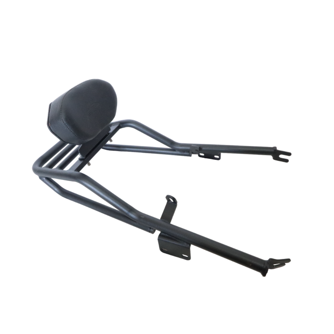 MotoCare Pipe Carrier with Backrest for Yezdi Roadster 2024 | Heavy Duty Luggage Rack with Pillion Back Support for Touring & Comfort Riding