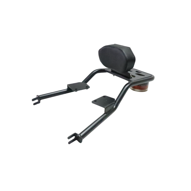 MotoCare Pipe Carrier with Backrest & Plate for Royal Enfield Hunter 350 | Rear Luggage Rack