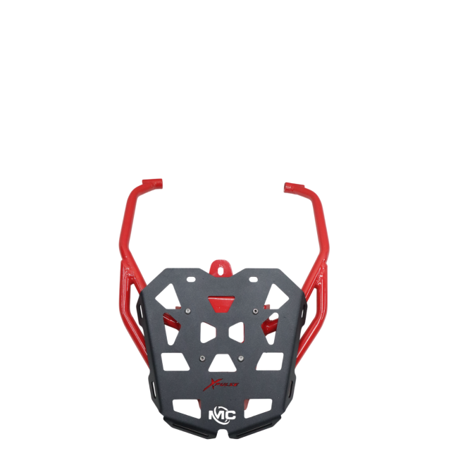 MotoCare Pipe Carrier (Red & Black) for Hero XPulse 210 | Heavy Duty Motorcycle Luggage Rack | Touring Carrier Support