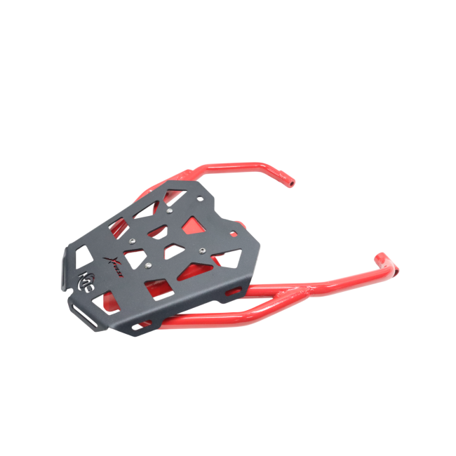 MotoCare Pipe Carrier (Red & Black) for Hero XPulse 210 | Heavy Duty Motorcycle Luggage Rack | Touring Carrier Support