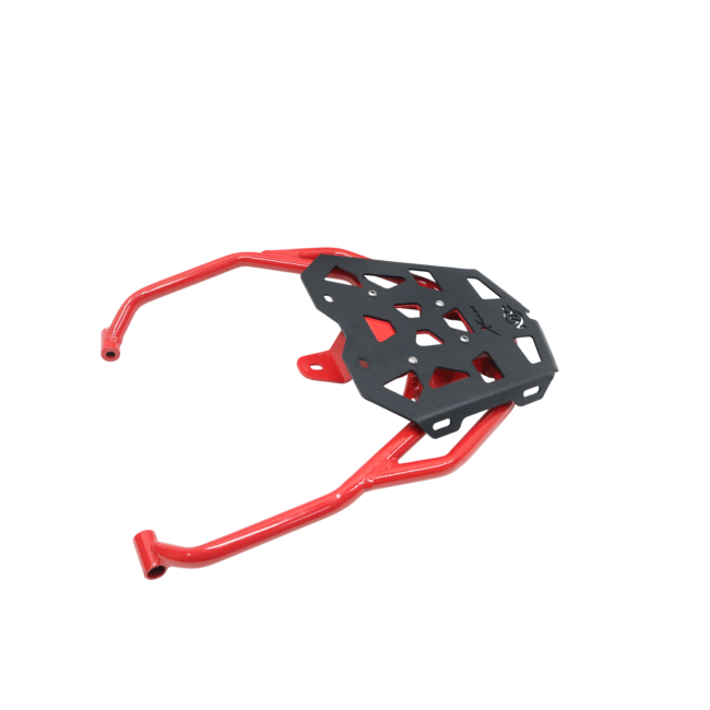 MotoCare Pipe Carrier (Red & Black) for Hero XPulse 210 | Heavy Duty Motorcycle Luggage Rack | Touring Carrier Support