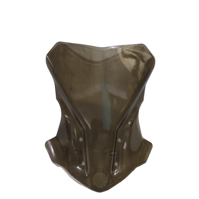 MotoCare Polycarbonate Visor for TVS Apache RTR 310 | Windshield Screen Clear/Smoke/Black | Aerodynamic Wind Deflector