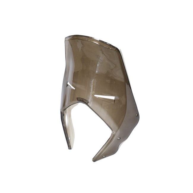 MotoCare Polycarbonate Visor for KTM Adventure 250/390 | Windshield Protector & Wind Deflector (Black/Clear/Smoke)