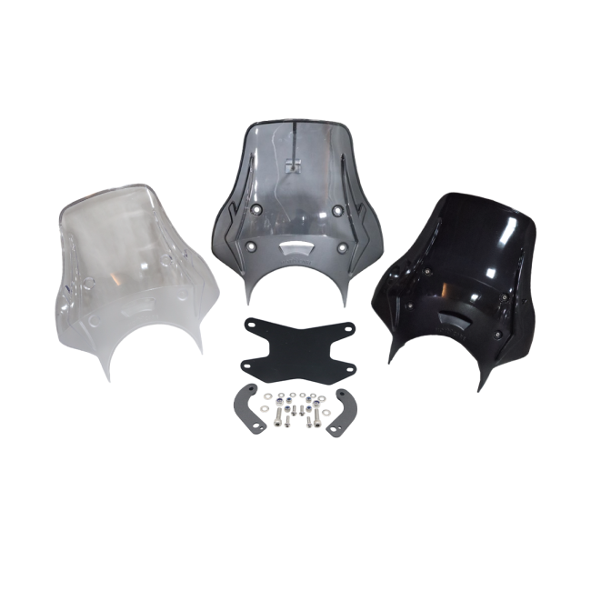 MotoCare Polycarbonate Visor for TVS Ronin | Clear/Smoke/Black Windshield Screen | Scratch-Resistant Bike Wind Deflector