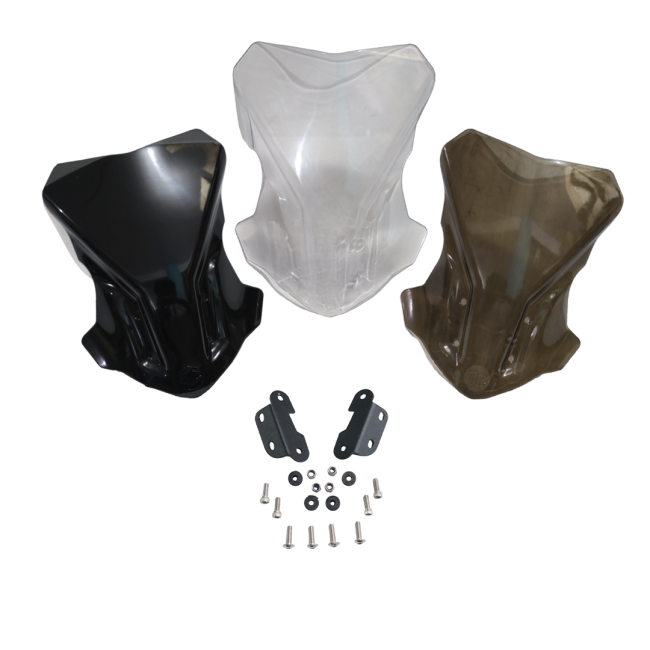 MotoCare Polycarbonate Visor for Honda CB200X | Windshield Protector | Clear, Smoke & Black Wind Deflector