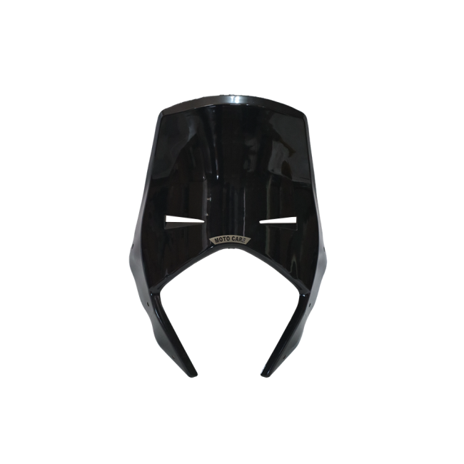 MotoCare Polycarbonate Visor for KTM Adventure 250/390 | Windshield Protector & Wind Deflector (Black/Clear/Smoke)