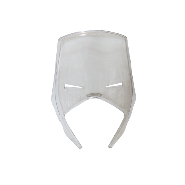 MotoCare Polycarbonate Visor for KTM Adventure 250/390 | Windshield Protector & Wind Deflector (Black/Clear/Smoke)