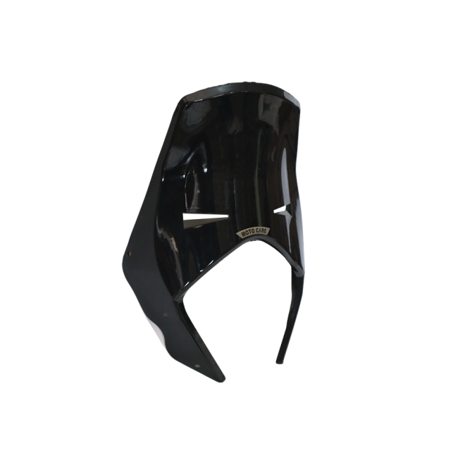 MotoCare Polycarbonate Visor for KTM Adventure 250/390 | Windshield Protector & Wind Deflector (Black/Clear/Smoke)