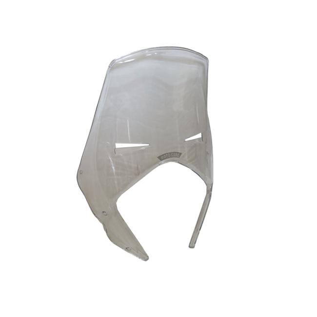 MotoCare Polycarbonate Visor for KTM Adventure 250/390 | Windshield Protector & Wind Deflector (Black/Clear/Smoke)