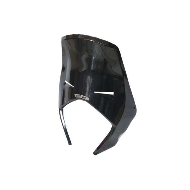 MotoCare Polycarbonate Visor for KTM Adventure 250/390 | Windshield Protector & Wind Deflector (Black/Clear/Smoke)