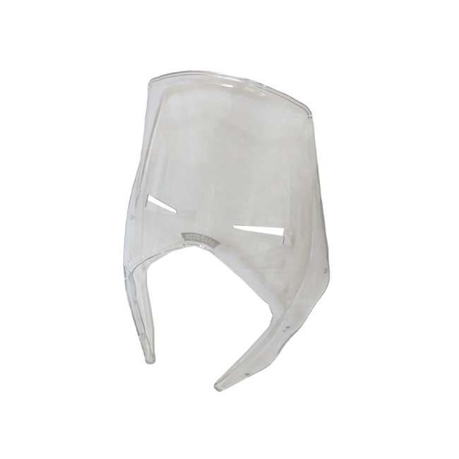 MotoCare Polycarbonate Visor for KTM Adventure 250/390 | Windshield Protector & Wind Deflector (Black/Clear/Smoke)