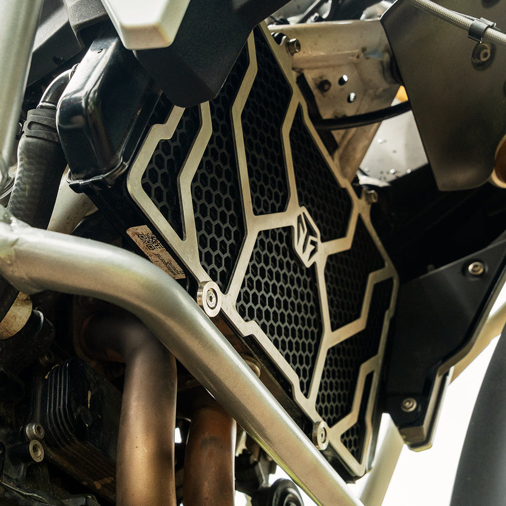 RADIATOR GUARD SPYDER ALUMINIUM + MS COMBO FOR BMW F450 GS