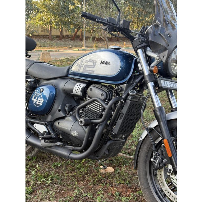 MotoCare Radiator Guard for Jawa 42 FJ | Heavy Duty Engine Protection Grill with Optimized Airflow