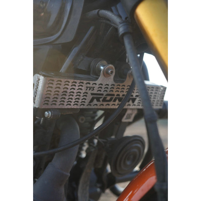 MotoCare Radiator Guard for TVS Ronin 2024–2025 | Heavy Duty Radiator Protection Grill | Anti-Debris Cooling Guard