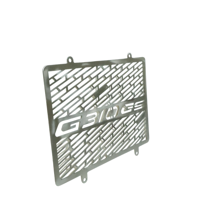 MotoCare Radiator Guard (Silver) for BMW G 310 GS | Heavy-Duty Engine Cooling Protection Grill | Adventure Bike Radiator Protector