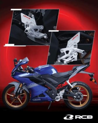RCB S2 V2 Single Set Footrest – YAMAHA R15V3 MT15 01FR030 ( BLACK )