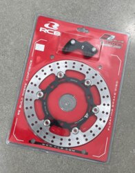 RCB Steel Floating Brake Disc E2+ Series Aerox 260MM - Black (with Bracket). 01D0531B