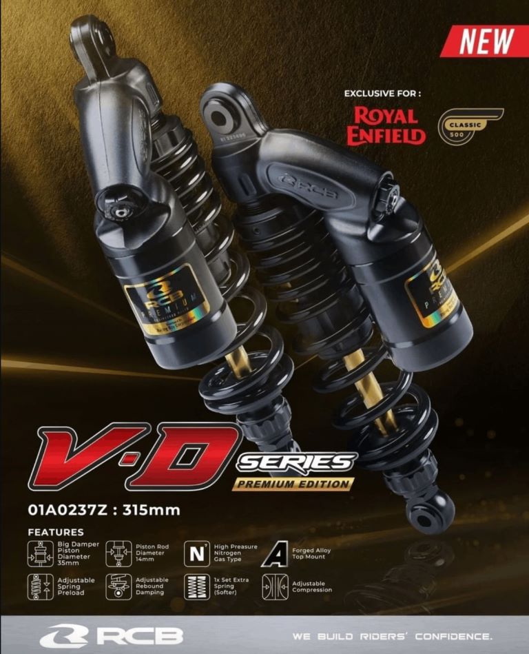 RCB VD Series Suspension Rear Shock Absorber Royal Enfield Classic 350 BS4 BS6 01A0237Z