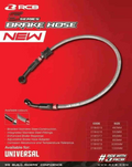 RCB S Series Teflon Brake Hose 950MM Silver - 01BH018S