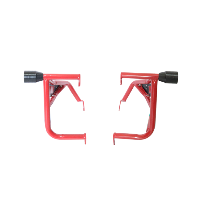 MotoCare Red Crash Guard with Dual Sliders for Yezdi Scrambler | Heavy Duty Engine Protection