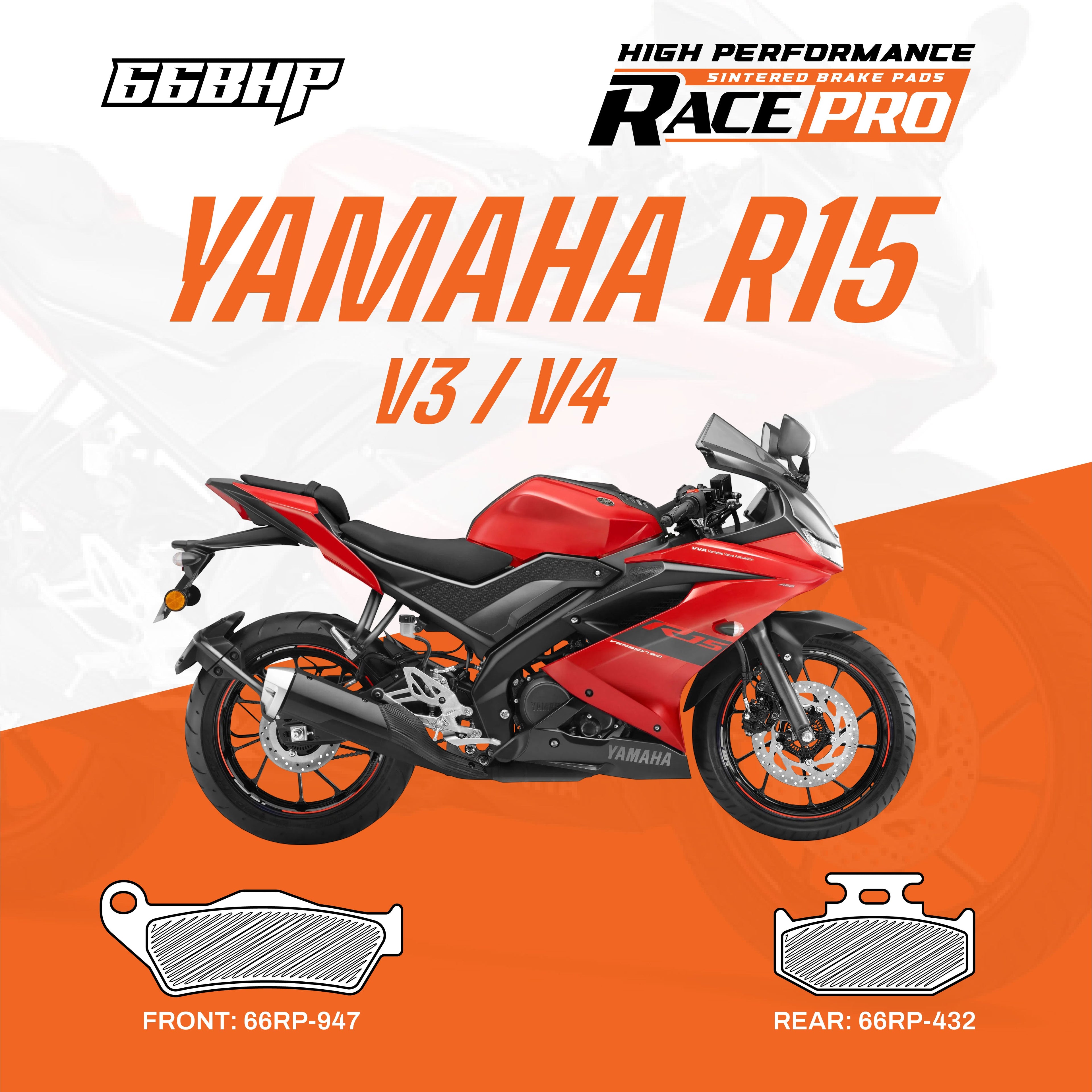 Yamaha R15 V3 /V4  Race Pro Sintered Brake Pad  upto 2024